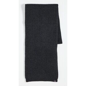 FAHERTY Scarf Dark Grey Jackson Waffle Knit Organic Cotton 72x10